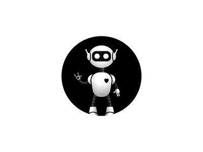 Little Robot 2d branding clean cute robot design graphic design illustration little robot logo modern robot illustration simple