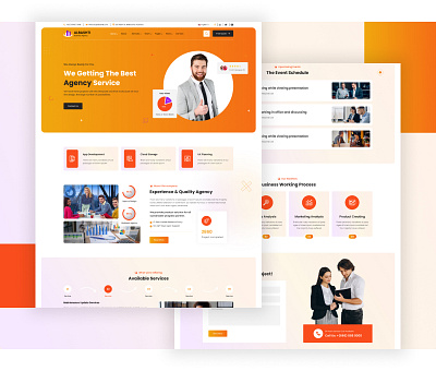 Corporate Business Agency agency agency business branding business business agency corporate business landing page logo ui uiux ux web design website