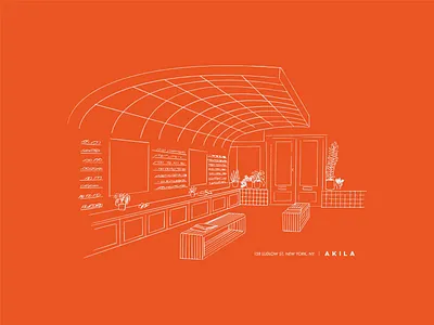 AKILA blueprint brand branding design drawing graphic design hand drawn illustration interior space merchandise new york nyc sketch texture type vector