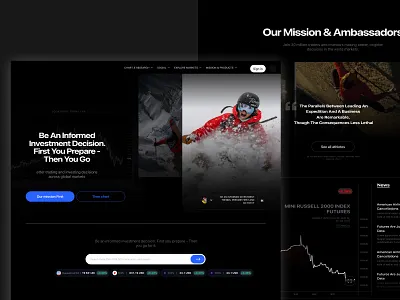 UI Promo page - Trading Concepts chart concept crypto figma trading ui ux