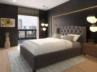 Contemporary Style 3D Bedroom Interior Rendering 3d animation studio in ahmedabad 3d walkthrough companies 3danimation 3darchitecturalwalkthrough 3dexteriorrendering 3drenderindservices