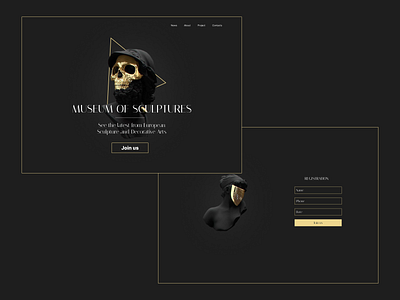Concept for registration to the Museum of Sculptures concept concept for museum design design concept interface ui ux uxui desingn