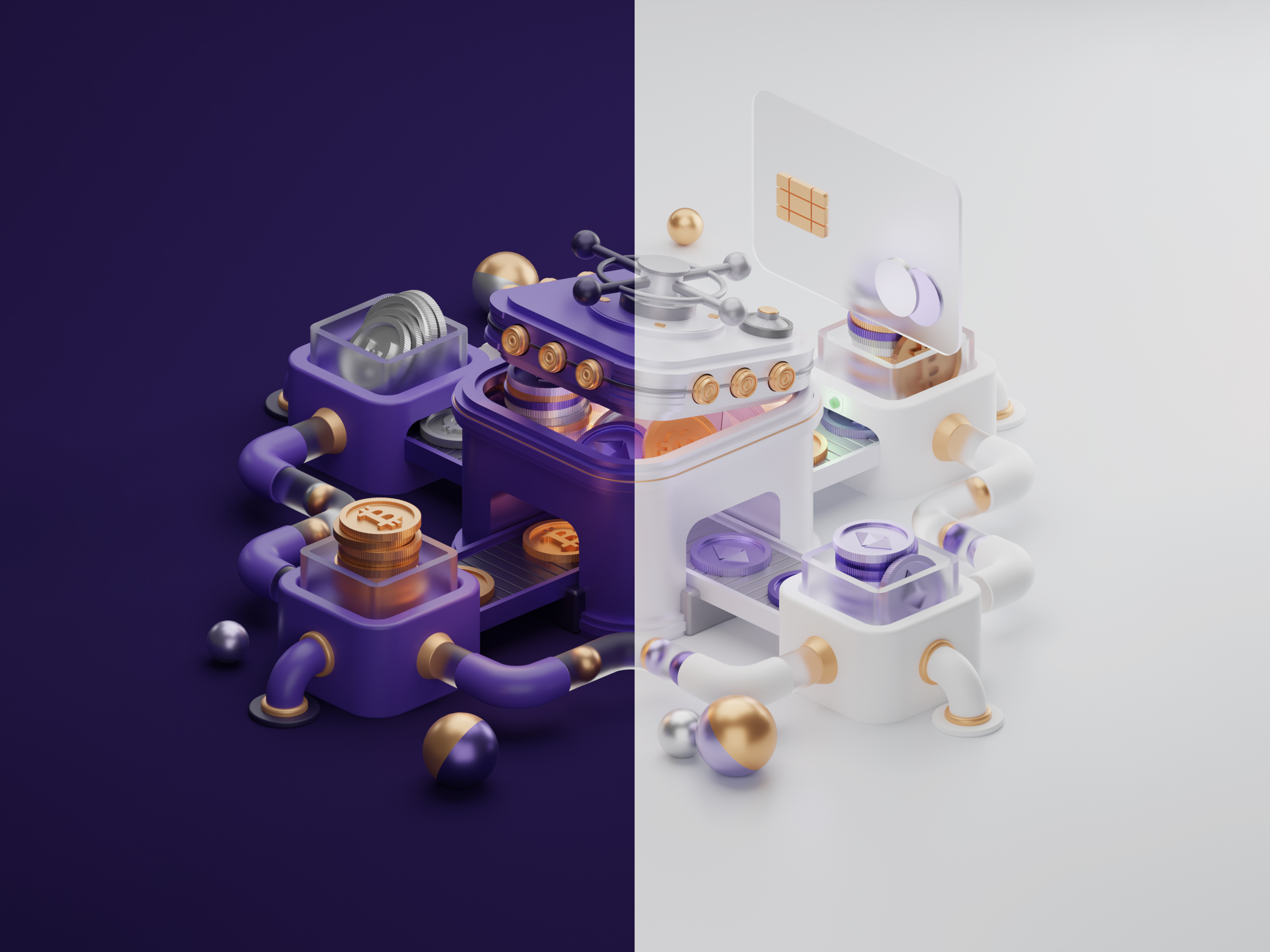 Example of 3D Crypto Blockchain