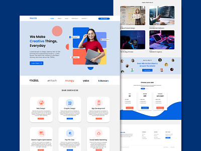 Creative Agency Website Landing Page Design agency branding figma graphic design landingpage ui ux website