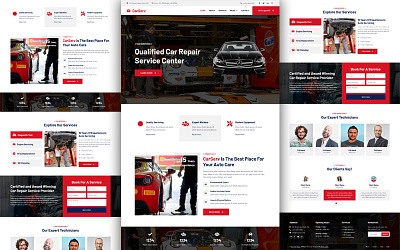 Car service Website Design car service design online car repairing website