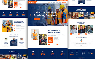 Industrial Solution website Design bootstrap website industrial solution recatjs website website design