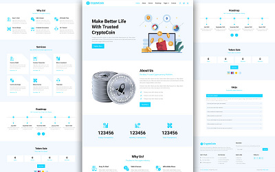 Cryptocoin website Design cryptocoin reactjs ux design website design