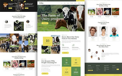 Dairy Products Website design dairy ux ui website