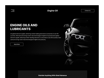 Engine Oil Home Page Design ui