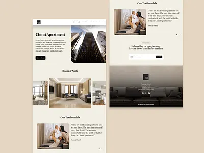 Landing page Cimut Apartment apartment design landing page logo ui ux vector web