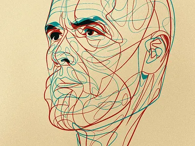 Manchester derby artwork derby drawing guardiola illustration intertwine lineart manchester portrait poster ten hag united