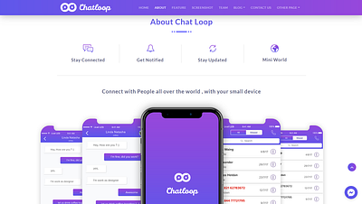 chatloop wesbite design reactjs design ui ux ui design website design