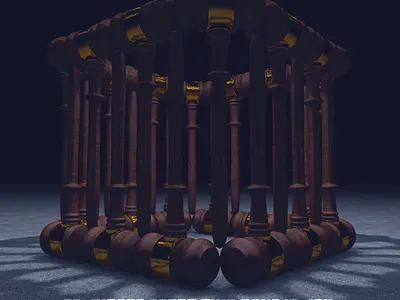 50 judges test a prison 3d artwork conceptual gavel jail judge news prison