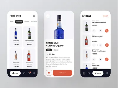 Wine Market App alcohol app branding design ecommerce market shop store ui ui ux design userinterface ux wine wine store