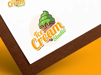 Ice Cream SStudio branding graphic design icecream logo