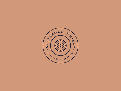 Statesman Whisky - Badge Logo branding design graphic design icon illustration logo logo design minimal vector