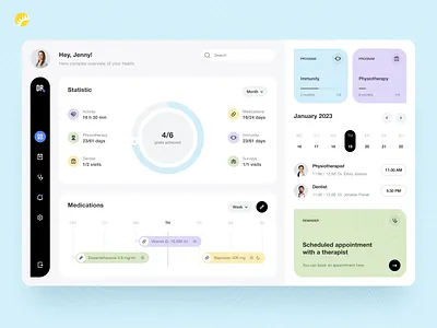 Health Tracking Assistant app calendar dashboard doctor health health assistant health control health tracker health tracking healthcare healthy lifestyle medical medicine reminder symptoms tracker ui ux
