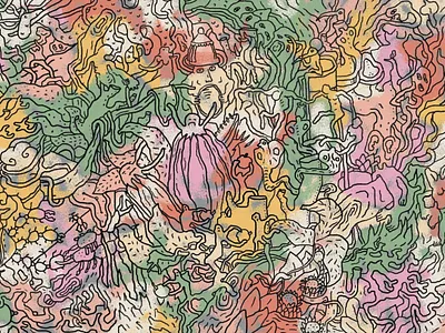 [The importance of curiosity] art digital doodle drawing fabric fashion ipad jungle painting pattern photoshop sdeviano