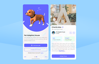 Dog Adoption Mobile App UI/UX Design appdesigner appui dogadoptionui figmaapp iosui mobileapp mobileappdesigner mobileapplication mobileappui ui uidesign uidesigner uiux uiuxdesign uiuxdesigner