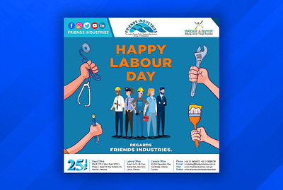 Happy Labour Day 3d graphic design