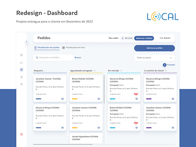 Kanban UI dashboard delivery design kanban kanban ui merch orders real case ui ui design