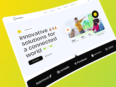 Header Design: Agency Website Header UI/UX Design agency agency header mnimal website