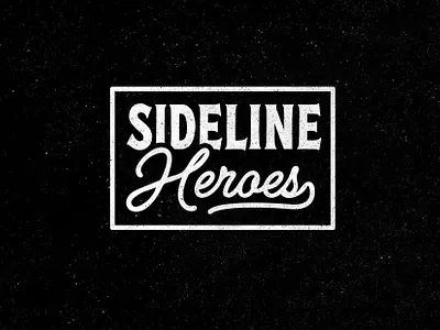 Sideline Heroes Band Lockup badge band band logo bold branding creative creative design design grunge identity illustration lettering logo logo design monogram punk simple typography vintage vintage badge