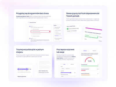 AI-Powered Learning – Bento Grid for a Landing Page ai ai tutor artificial intelligence bento grid clean design gradients landing page learning studying ui ux