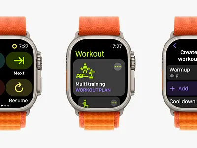 Workout plan apple design system experience ui ux watch