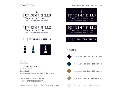 Brand Identity Package - Purisma Hills art brand identity branding color palette construction custom custom illustration dandyline creates design font graphic design illustration lighthouse logo logo design typography