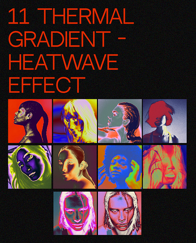 Heatwave Gradient – Thermal Effects Pack assets design graphic design heatwave mockup psd thermal thermo effect