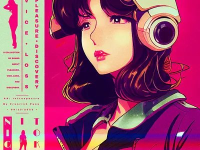 Cover Art Series - Night in Tokyo branding graphic design illustration typography