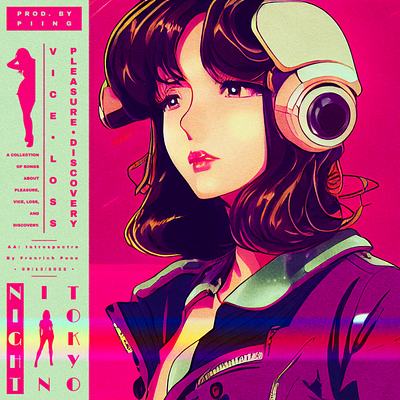Cover Art Series - Night in Tokyo branding graphic design illustration typography