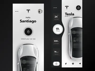TESLA UNCLOCK APP CONCEPT app car figma tesla ui unlock ux