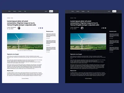 Blog Post - Desktop article blog blog post dailyui dark desktop light lite post ui uidesign