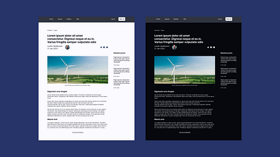 Blog Post - Desktop article blog blog post dailyui dark desktop light lite post ui uidesign