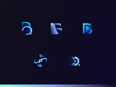 logo B 3d a b blend illustration letter logo logos logotype sale