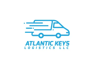 Atlantic Keys Logistics LLC Logo app branding design graphic design illustration logo typography ui ux vector
