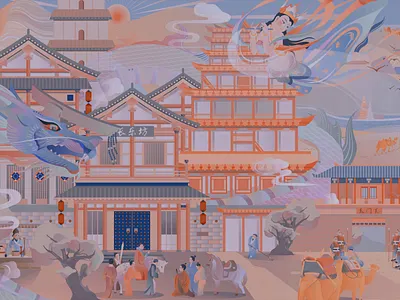 Silk Road Millennium design graphic design illustration