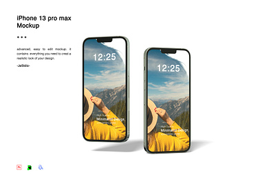 iPhone 13 pro max Mockup 3d branding design graphic design iphone mockup modern pro max