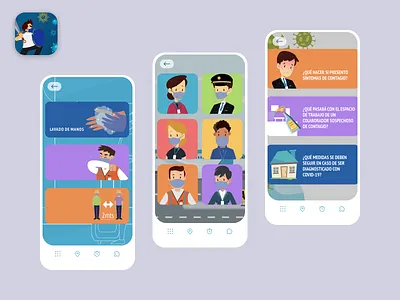 How to Protect Yourself and Others E-learning design elearning graphic design illustration mobile ui ux vector virtual education