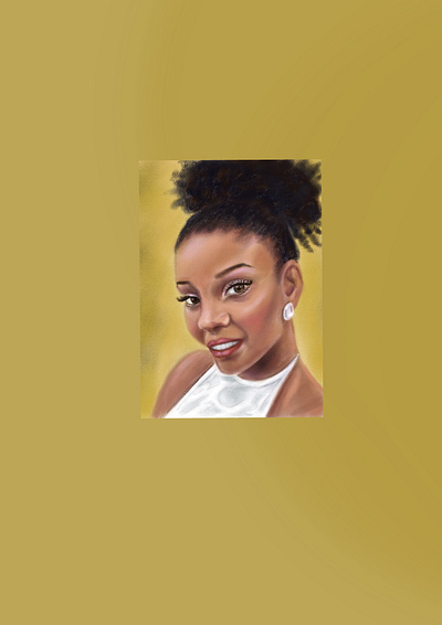 Soft pastel portrait illustration