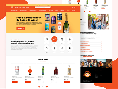 Non-alcoholic Drinks Website Design beer drinks e commerce ecommerce non alcohol non alcoholic non alcoholic non alcoholic drinks shop shopify shopify website shopping sphynx spirits subscription design ui unlimited design website design wine