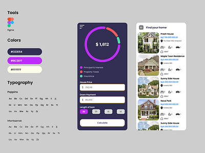 Mortgage Calculator app calculator design ui ux