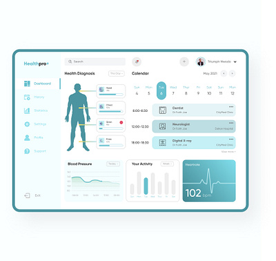 Health app dashboard app dashboard health app medical app ui ux