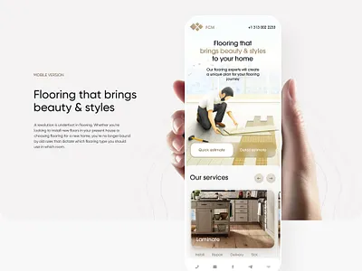 Flooring install services (Mobile) bairamov.studio design illustration install interaction laminate los ángeles lvp ui ux web design wood