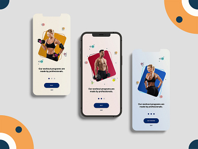 Intro Screen Design for Sport Club Application app app design case study design design thinking figma design graphic design illustration intro screen logo screen app ui ui design ux design