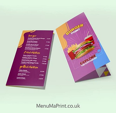 Roll Fold Leaflet Printing UK | MenuMa Print roll fold leaflets design