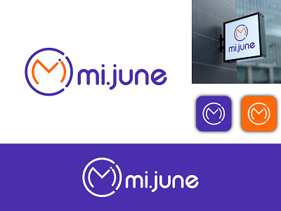 Mi June Modern logo brand brandidentity branding branding logo creative logo graphic design illustration logo mi mi logo modern logo unique