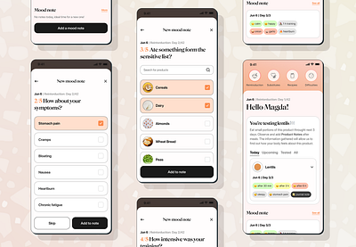 FoodTreat – Diet assistant app design product design ui ux